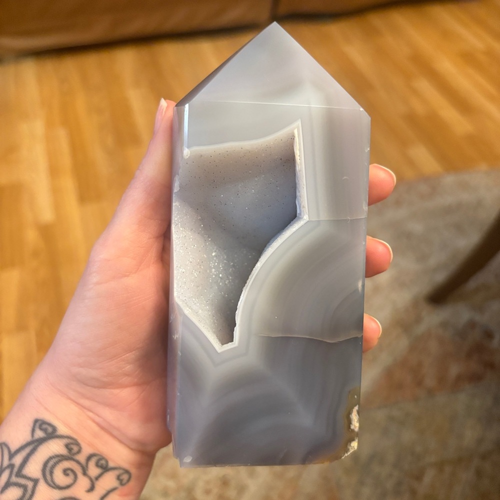 Druzy Agate Crystal Tower